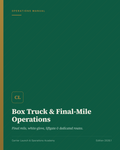 Box Truck & Final Mile Operations