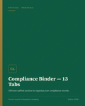 Transportation Compliance Binder