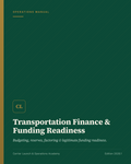 Transportation Finance, Tax Readiness & Funding Manual