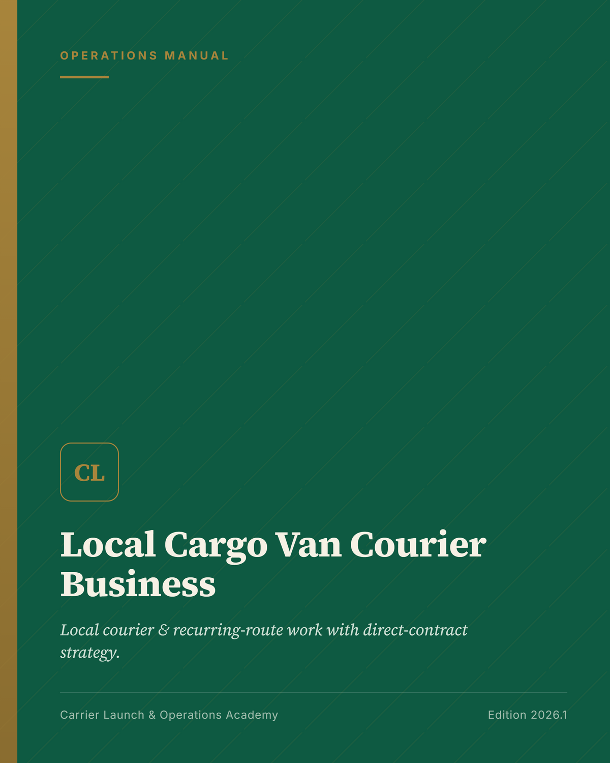 Local Cargo Van Courier Business Manual
