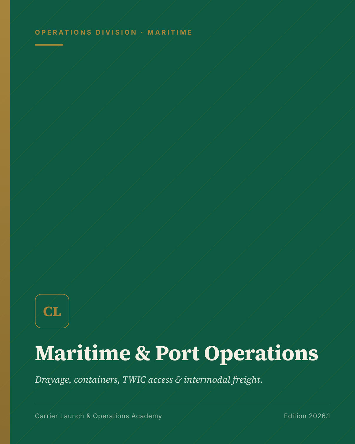 Maritime & Port Operations Manual
